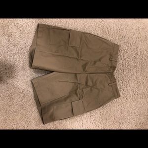 A pair of women’s tan shorts
